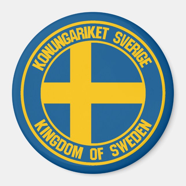 Imán Emblema de la Ronda de Suecia (Frente)