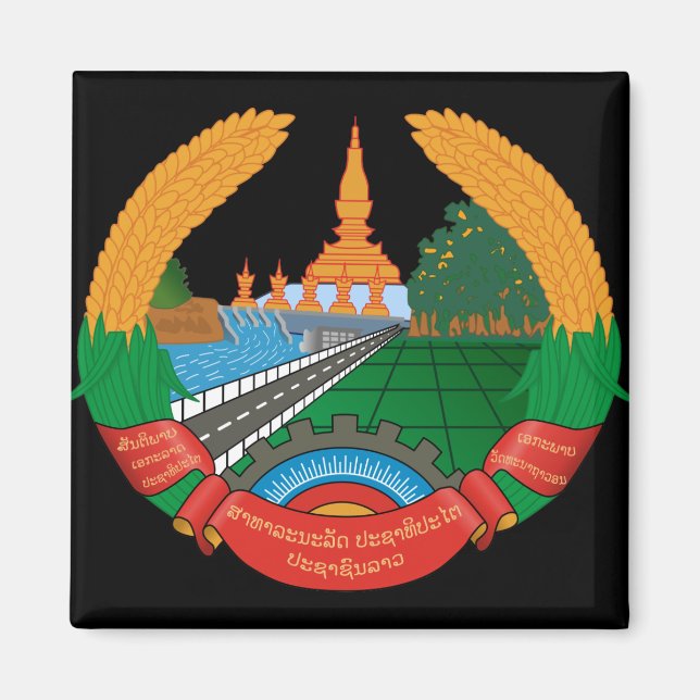 Imán emblema de laos (Frente)