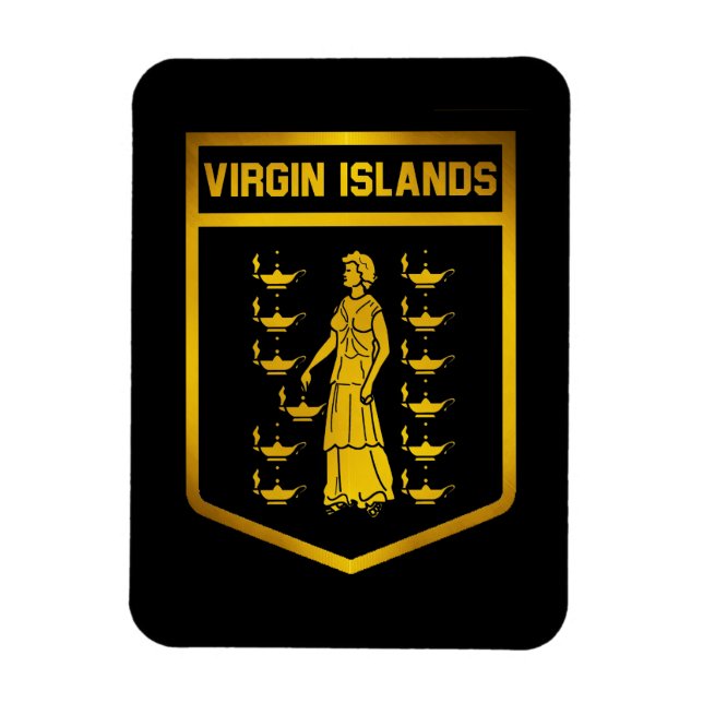 Imán Emblema de las Islas Vírgenes (Vertical)