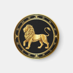 Imán Emblema de Leo del Zodiaco