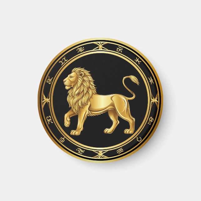 Imán Emblema de Leo del Zodiaco (Frente)
