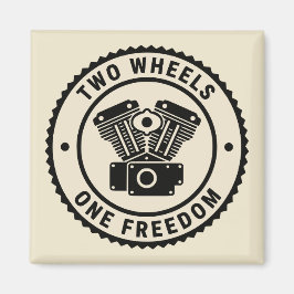 Imán Emblema de libertad de motor de motocicleta vintag