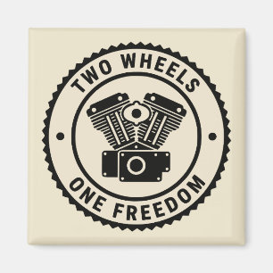 Imán Emblema de libertad de motor de motocicleta vintag