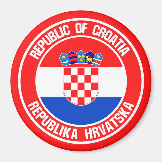 Imán Emblema de Ronda de Croacia (Frente)