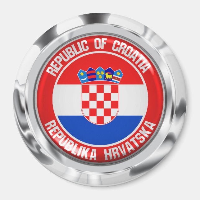 Imán Emblema de Ronda de Croacia (Frente)