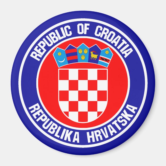 Imán Emblema de Ronda de Croacia (Frente)