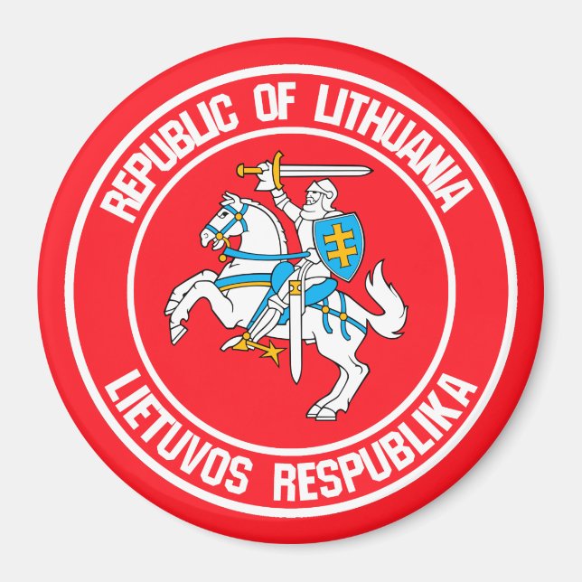 Imán Emblema de Ronda de Lituania (Frente)