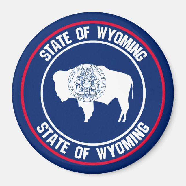 Imán Emblema de Ronda Wyoming (Frente)