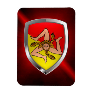 Imán Emblema de Sicilia Mettalic