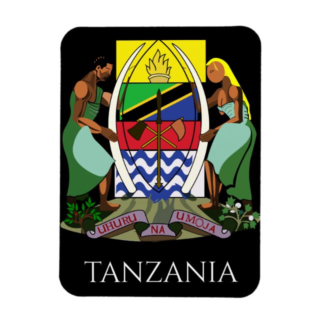 Imán emblema de tanzania (Vertical)