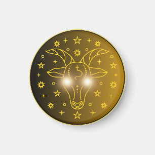 Imán Emblema de Zodíaco Capricornio   Símbolo Celestial