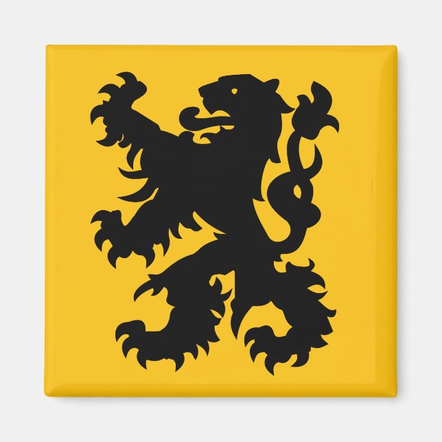Imán Emblema del León Flamenco (Frente)