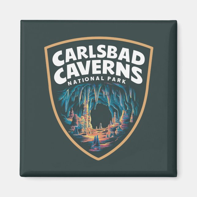 Imán Emblema del Parque Nacional de las Cavernas de Car (Frente)