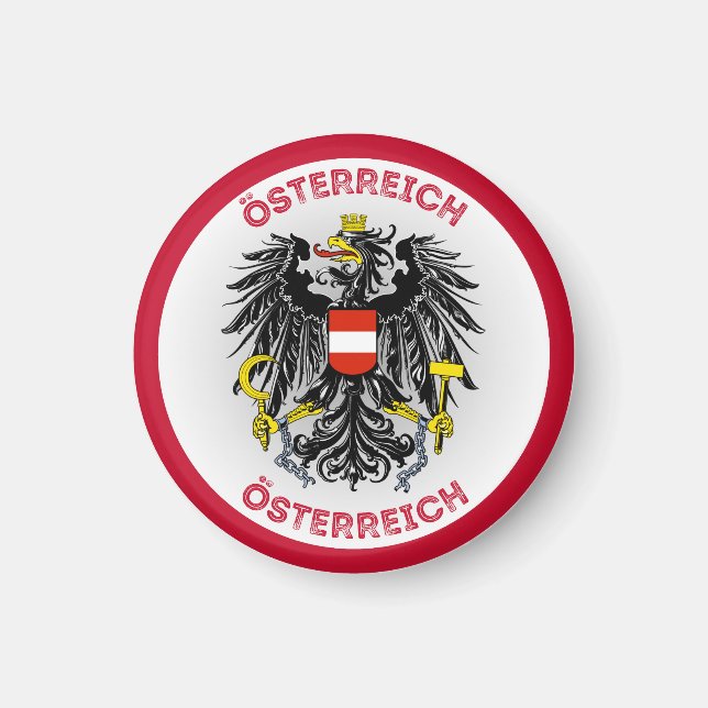 Imán Emblema del Patrimonio de Austria (Frente)