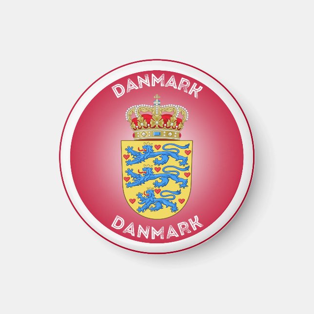 Imán Emblema del Patrimonio de Dinamarca (Frente)