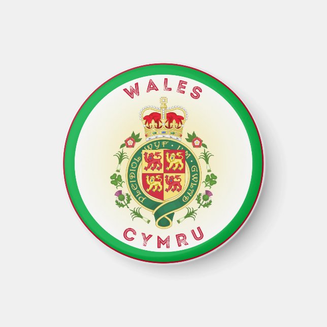 Imán Emblema del Patrimonio de Gales (Frente)