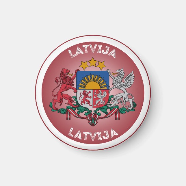 Imán Emblema del Patrimonio de Letonia (Frente)