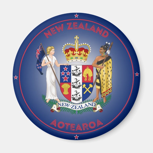 Imán Emblema del Patrimonio de Nueva Zelanda (Frente)