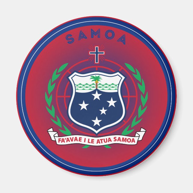 Imán Emblema del Patrimonio de Samoa (Frente)