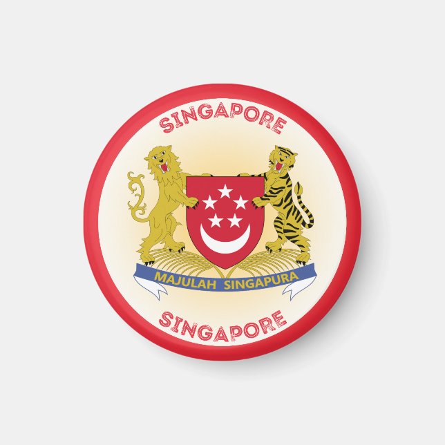 Imán Emblema del Patrimonio de Singapur (Frente)