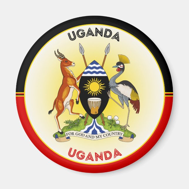 Imán Emblema del Patrimonio de Uganda (Frente)
