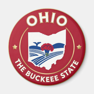 Imán Emblema del patrimonio del estado de OHIO Buckeye
