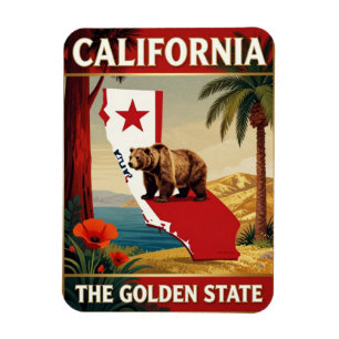 Imán Emblema del Patrimonio del Estado Dorado de CALIFO
