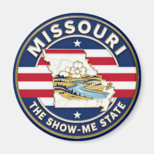 Imán Emblema del Patrimonio del Estado MISSOURI Show Me