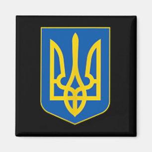 Imán Emblema del tridente ucraniano Logotipo del escudo