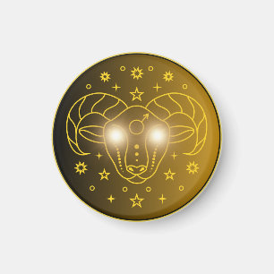 Imán Emblema del Zodíaco Aries Símbolo Celestial Míni
