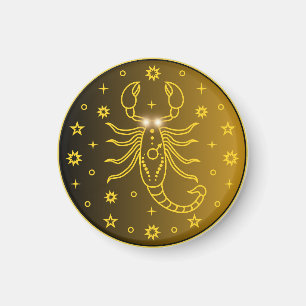 Imán Emblema del Zodiaco Escorpio Símbolo Celestial M