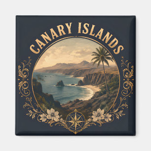 Imán Emblema Escénico de Viaje Costero de las Islas Can