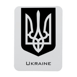 Imán Emblema Gráfico Contemporáneo Tryzub de Ucrania