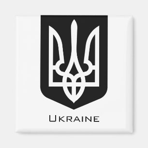 Imán Emblema Gráfico Contemporáneo Tryzub de Ucrania