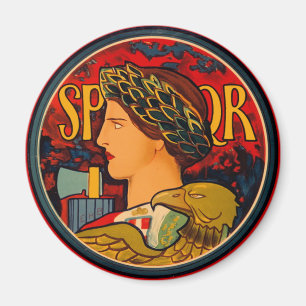 Imán Emblema italiano SPQR