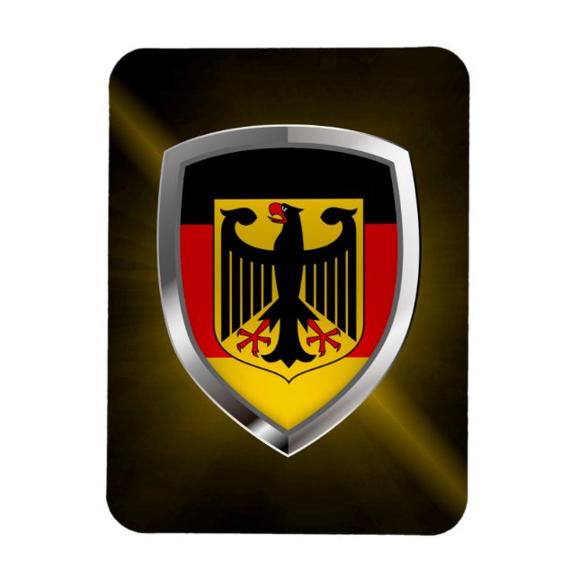 Imán Emblema metálico de Alemania (Vertical)