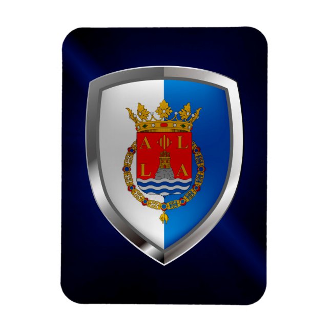 Imán Emblema metálico de Alicante (Vertical)