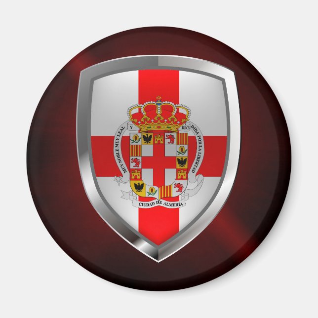 Imán Emblema metálico de Almería (Frente)