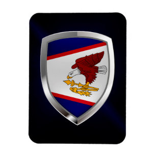 Imán Emblema metálico de American Samoa