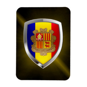 Imán Emblema metálico de Andorra