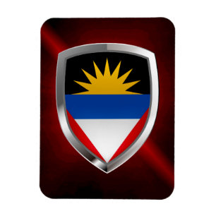 Imán Emblema metálico de Antigua y Barbuda
