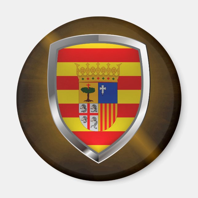 Imán Emblema metálico de Aragón (Frente)