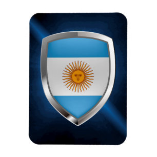 Imán Emblema metálico de Argentina