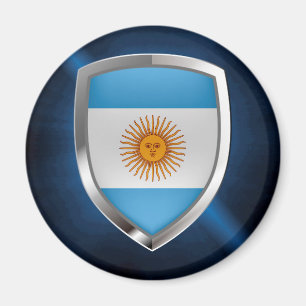 Imán Emblema metálico de Argentina