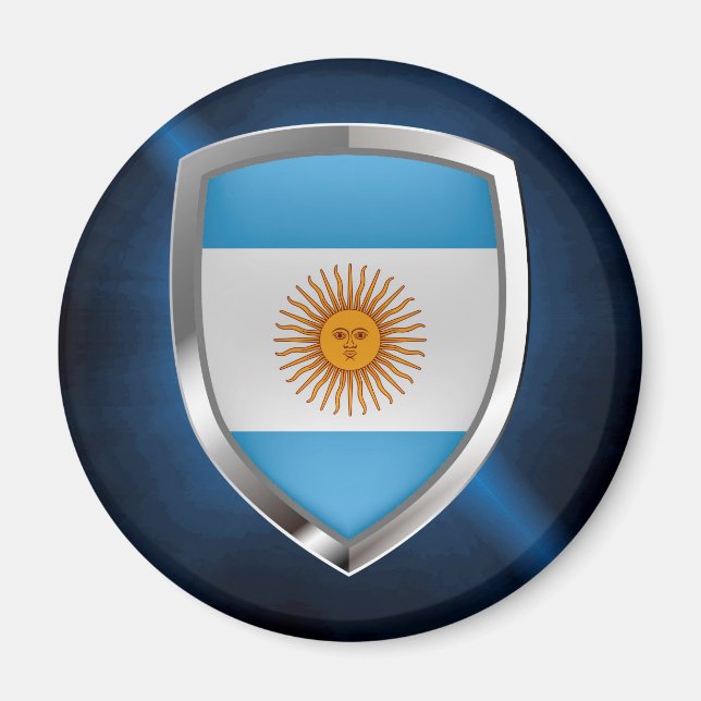Imán Emblema metálico de Argentina (Frente)