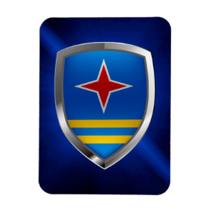Imán Emblema metálico de Aruba