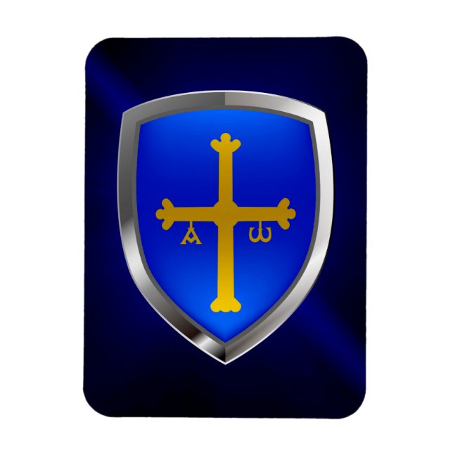 Imán Emblema metálico de Asturias (Vertical)