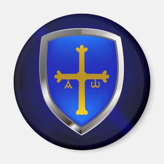 Imán Emblema metálico de Asturias (Frente)