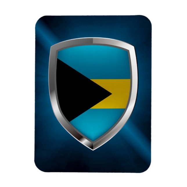 Imán Emblema metálico de Bahamas (Vertical)