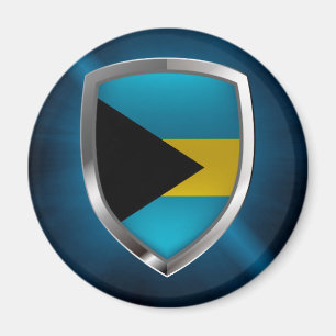 Imán Emblema metálico de Bahamas